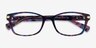 Coach HC6065 Confetti Purple AcetateEyeglass Frames from EyeBuyDirect, Closed View
