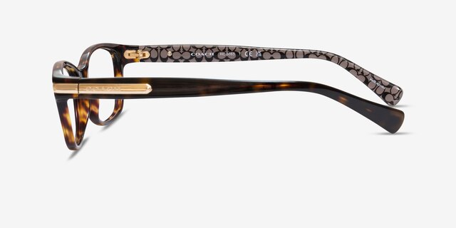 Coach HC6065 Dark Tortoise AcetateEyeglass Frames from EyeBuyDirect, Side View
