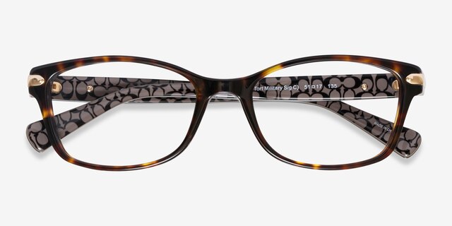 Coach HC6065 Dark Tortoise AcetateEyeglass Frames from EyeBuyDirect, Closed View