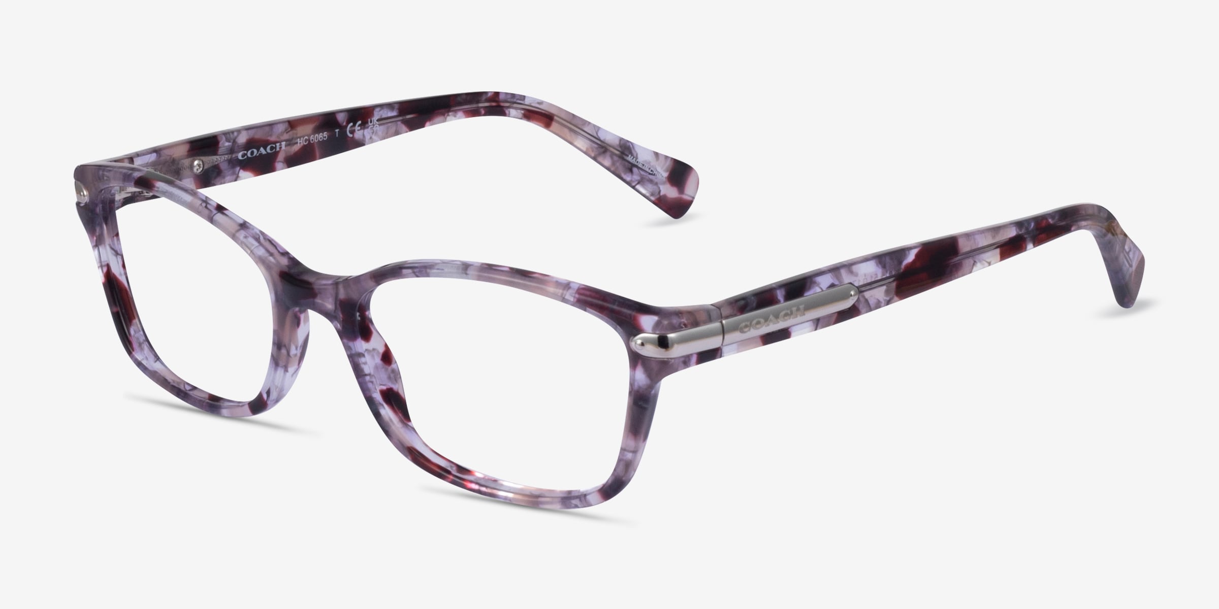 Coach HC6065 - Cat Eye Purple Tortoise Frame Glasses For Women