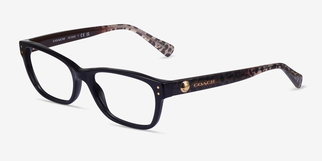 Coach HC6082 Black AcetateEyeglass Frames from EyeBuyDirect, Angle View
