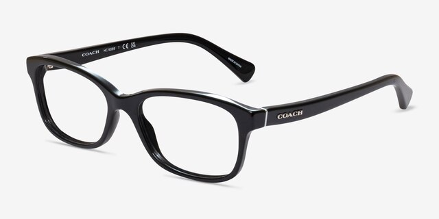 Coach HC6089 Black AcetateEyeglass Frames from EyeBuyDirect, Angle View