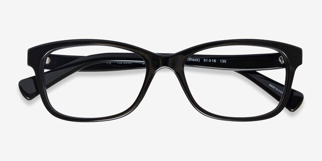 Coach HC6089 Black AcetateEyeglass Frames from EyeBuyDirect, Closed View