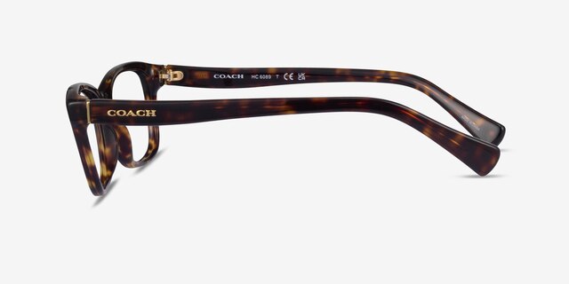 Coach HC6089 Dark Tortoise AcetateEyeglass Frames from EyeBuyDirect, Side View