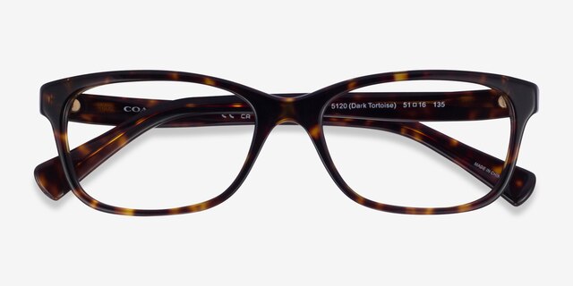 Coach HC6089 Dark Tortoise AcetateEyeglass Frames from EyeBuyDirect, Closed View
