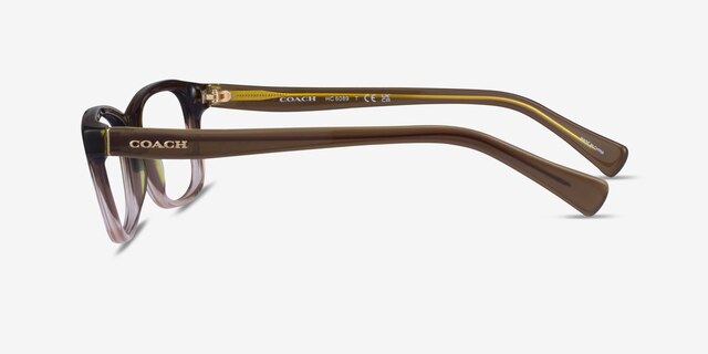 Coach HC6089 Gradient Brown AcetateEyeglass Frames from EyeBuyDirect, Side View