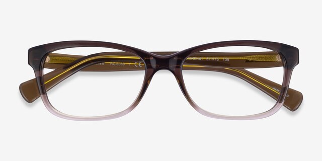 Coach HC6089 Gradient Brown AcetateEyeglass Frames from EyeBuyDirect, Closed View