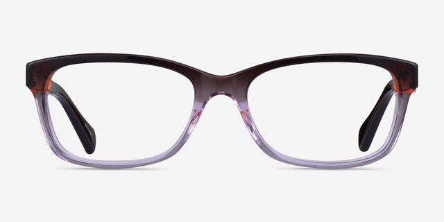 Coach HC6089 Brown Purple Gradient AcetateEyeglass Frames from EyeBuyDirect, Front View