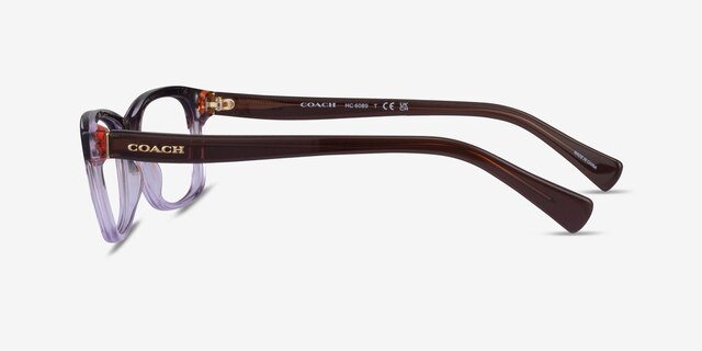 Coach HC6089 Brown Purple Gradient AcetateEyeglass Frames from EyeBuyDirect, Side View