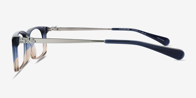 Coach HC6110 Blue Brown Gradient AcetateEyeglass Frames from EyeBuyDirect, Side View