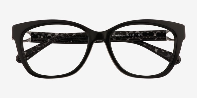 Coach HC6120 Black AcetateEyeglass Frames from EyeBuyDirect, Closed View