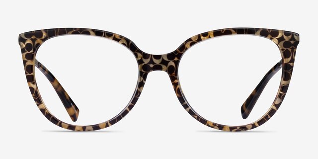 Coach HC6125 Spotty Tortoise AcetateEyeglass Frames from EyeBuyDirect, Front View