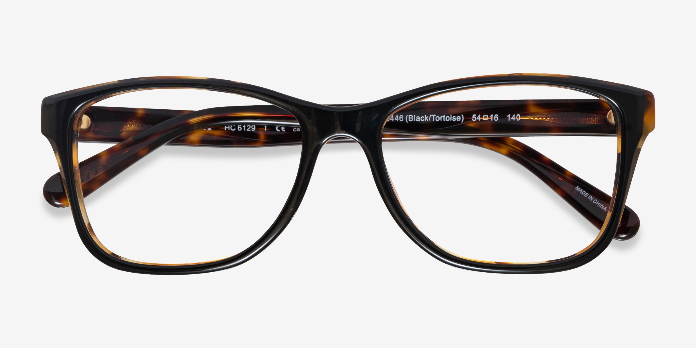 Coach HC6129 - Cat Eye Black Tortoise Frame Eyeglasses