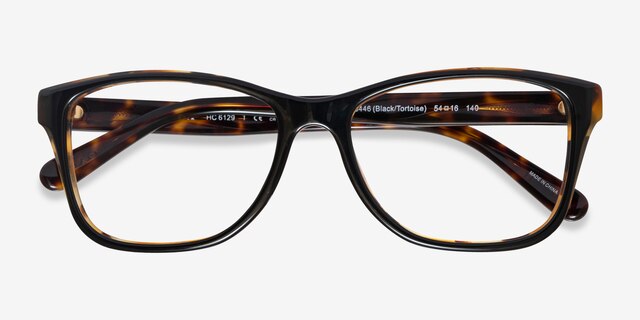 Coach HC6129 Black Tortoise AcetateEyeglass Frames from EyeBuyDirect, Closed View