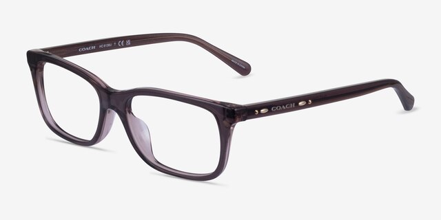 Coach HC6136U Dark Purple AcetateEyeglass Frames from EyeBuyDirect, Angle View