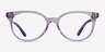 Coach HC6138U Transparent Gray AcetateEyeglass Frames from EyeBuyDirect, Front View