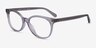 Coach HC6138U Transparent Gray AcetateEyeglass Frames from EyeBuyDirect, Angle View
