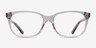 Coach HC6139U Transparent Gray AcetateEyeglass Frames from EyeBuyDirect, Front View