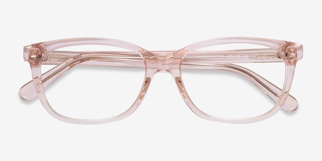 Coach HC6139U Transparent Pink AcetateEyeglass Frames from EyeBuyDirect, Closed View