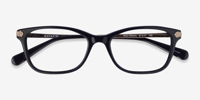 Coach HC6142 Noir AcétateMontures de lunettes de vue d'EyeBuyDirect, Vue Rapprochée