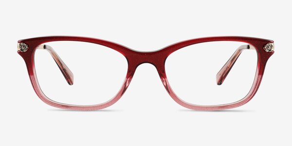 Coach HC6142 Burgundy Glitter Gradient Acetate Eyeglass Frames