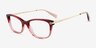 Coach HC6142 Burgundy Glitter Gradient AcetateEyeglass Frames from EyeBuyDirect, Angle View