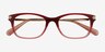 Coach HC6142 Burgundy Glitter Gradient AcetateEyeglass Frames from EyeBuyDirect, Closed View