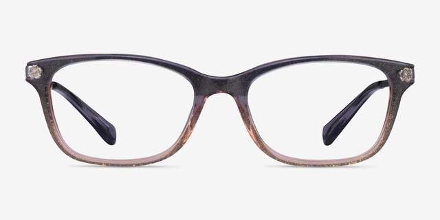 Coach HC6142 Purple Glitter Gradient AcetateEyeglass Frames from EyeBuyDirect, Front View