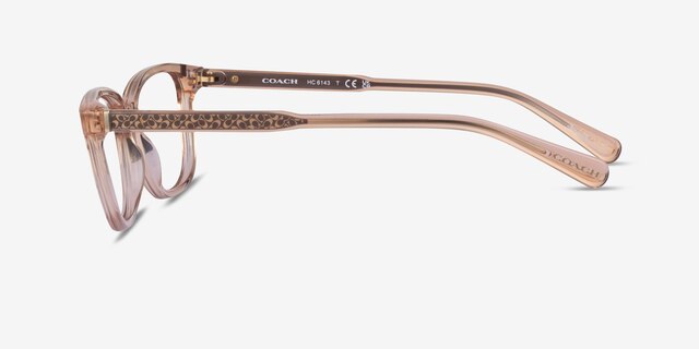 Coach HC6143 Transparent Champagne AcetateEyeglass Frames from EyeBuyDirect, Side View