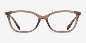 Coach HC6146U Transparent Brown Plastique Montures de lunettes de vue d'EyeBuyDirect, Vue de Face