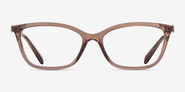 Coach HC6146U Transparent Brown Plastic Eyeglass Frames