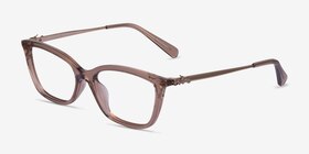 Coach HC6146U Transparent Brown Plastique Montures de lunettes de vue d'EyeBuyDirect, Vue d'Angle