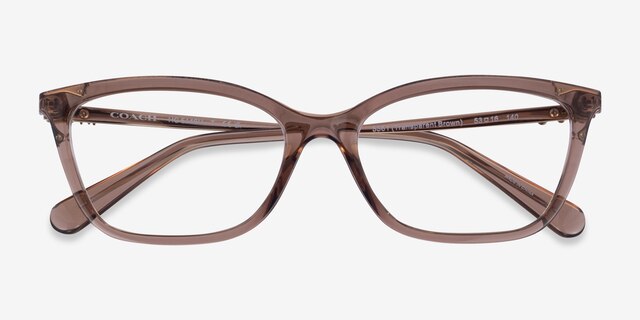 Coach HC6146U Transparent Brown PlasticEyeglass Frames from EyeBuyDirect, Closed View
