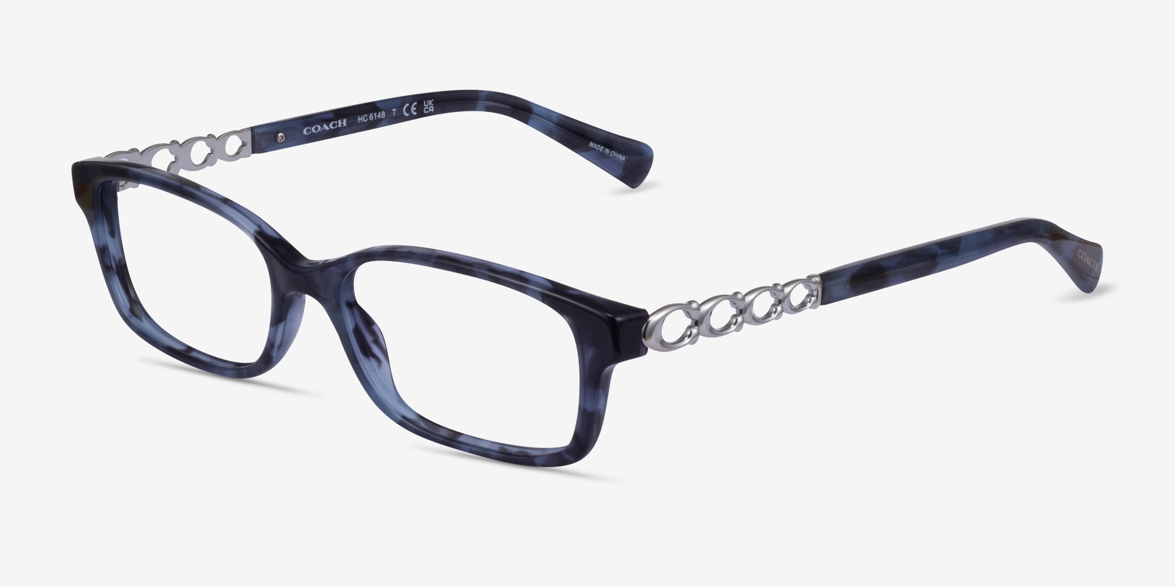Coach Eyeglass HC6148T 52-16-140 Blue Tortoise‎ 5593 Coach 6148 Eyeglasses main image 2