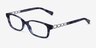 Coach HC6148 Blue Tortoise AcetateEyeglass Frames from EyeBuyDirect, Angle View