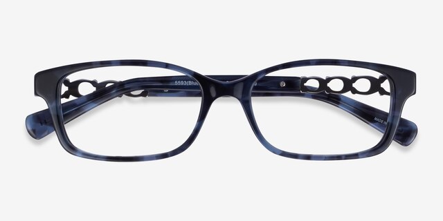 Coach HC6148 Blue Tortoise AcetateEyeglass Frames from EyeBuyDirect, Closed View