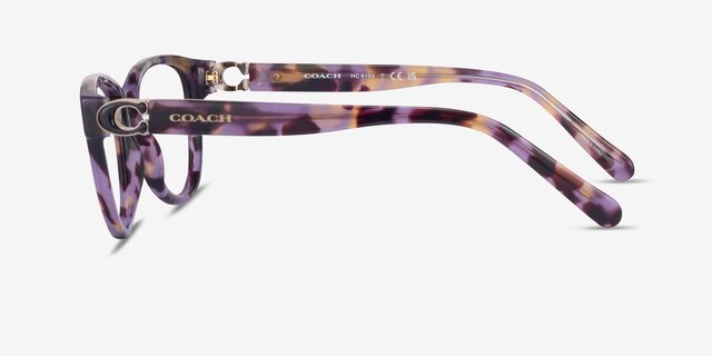 Coach HC6153 Purple Tortoise AcetateEyeglass Frames from EyeBuyDirect, Side View