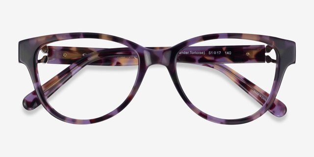 Coach HC6153 Purple Tortoise AcetateEyeglass Frames from EyeBuyDirect, Closed View