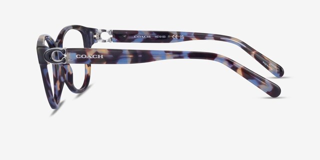 Coach HC6153 Blue Tortoise AcetateEyeglass Frames from EyeBuyDirect, Side View