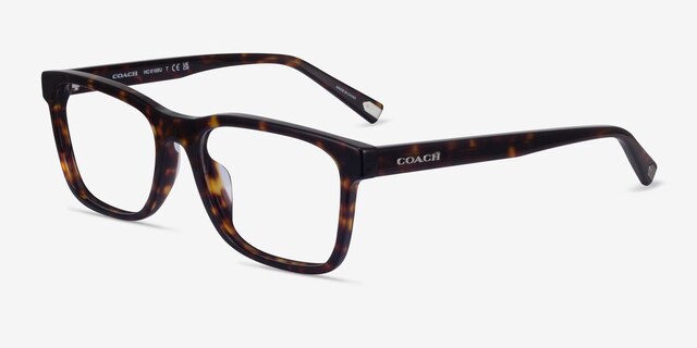 Coach HC6166U Dark Tortoise AcetateEyeglass Frames from EyeBuyDirect, Angle View