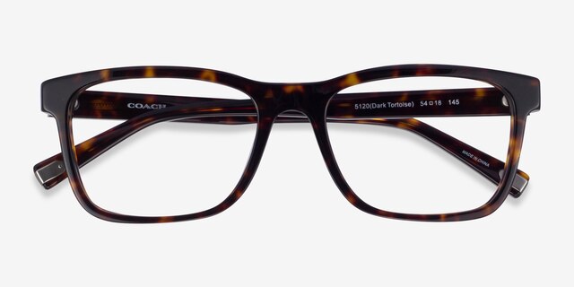 Coach HC6166U Dark Tortoise AcetateEyeglass Frames from EyeBuyDirect, Closed View