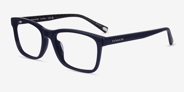 Coach HC6166U Navy AcetateEyeglass Frames from EyeBuyDirect, Angle View