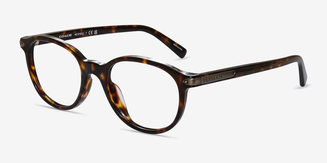 Coach HC6167U Dark Tortoise AcetateEyeglass Frames from EyeBuyDirect, Angle View