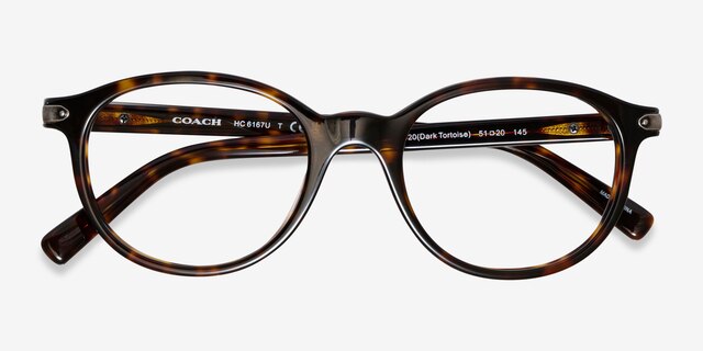 Coach HC6167U Dark Tortoise AcetateEyeglass Frames from EyeBuyDirect, Closed View