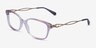 Coach HC6172 Gradient Transparent Purple AcetateEyeglass Frames from EyeBuyDirect, Angle View