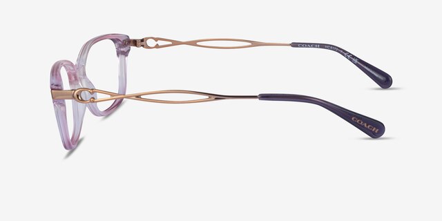 Coach HC6172 Gradient Transparent Purple AcetateEyeglass Frames from EyeBuyDirect, Side View