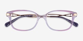 Coach HC6172 Gradient Transparent Purple Acétate Montures de lunettes de vue d'EyeBuyDirect, Vue Rapprochée