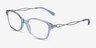 Coach HC6172 Gradient Transparent Blue AcetateEyeglass Frames from EyeBuyDirect, Angle View