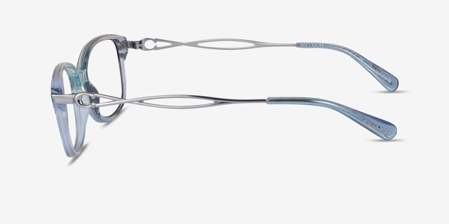 Coach HC6172 Gradient Transparent Blue AcetateEyeglass Frames from EyeBuyDirect, Side View