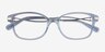 Coach HC6172 Gradient Transparent Blue AcetateEyeglass Frames from EyeBuyDirect, Closed View